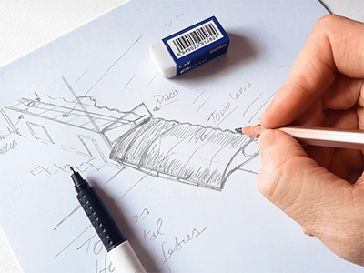 imagem de desenho de projeto a mão